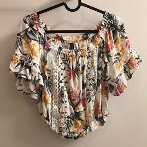 Lace floral top
